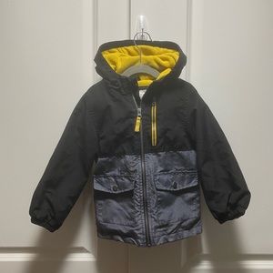 4T- Toddler Boy Fleece-Lined Jacket (Carter’s)- Black and Yellow